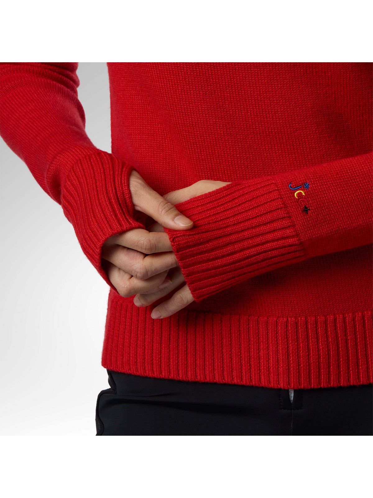Sweter damski ROSSIGNOL W Jcc Teddy Quarter Zip Sweate czerwony