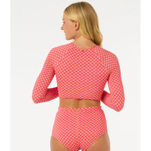 Lycra RIP CURL Shell Cove Crop Rashvest czerwony
