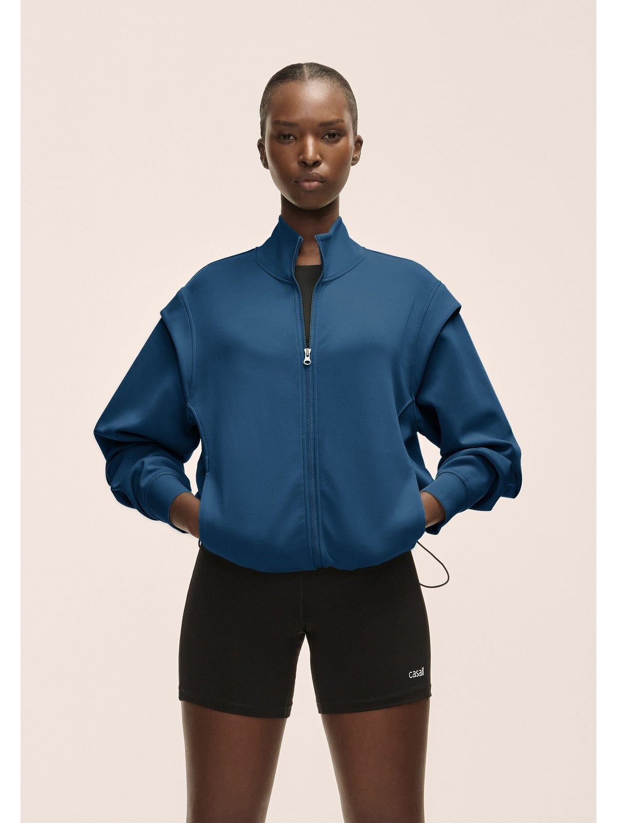 Bluza damska CASALL Aria Full Zip kolor niebieski