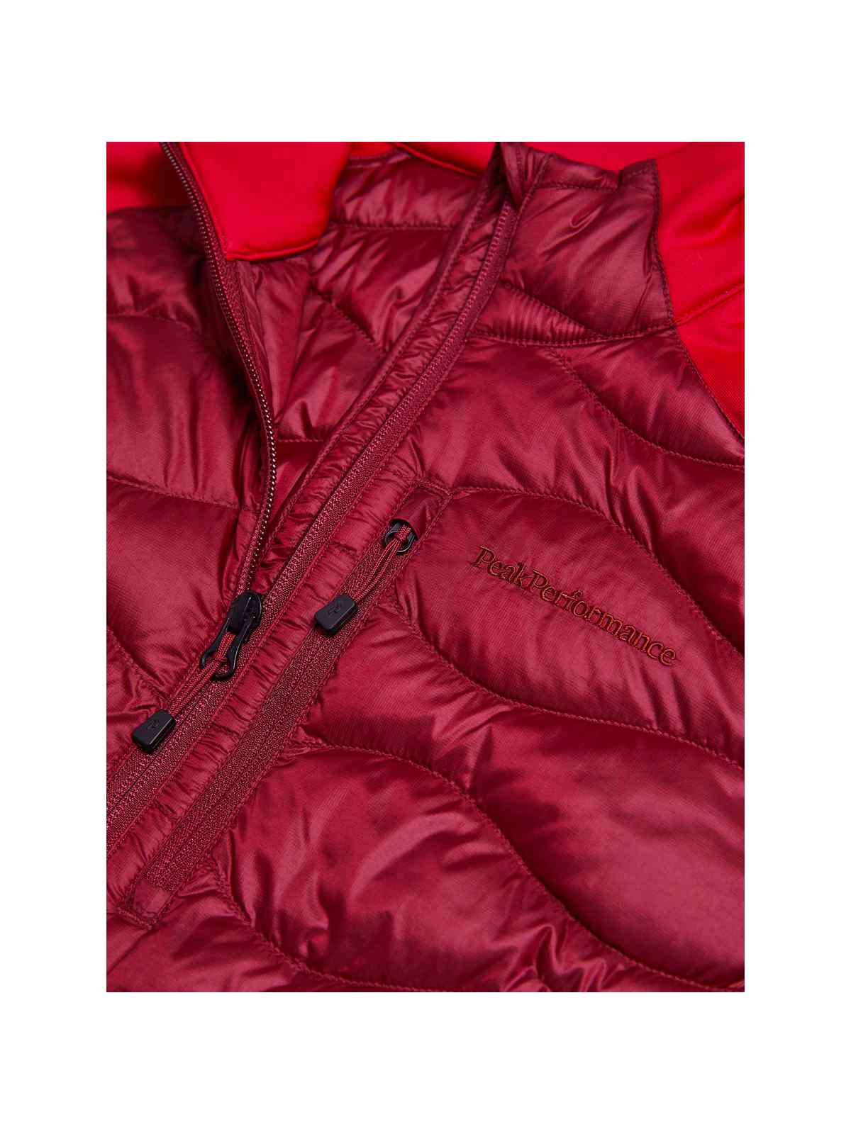 Kurtka PEAK PERFORMANCE Helium Hybrid Down Jacket Women bordowy