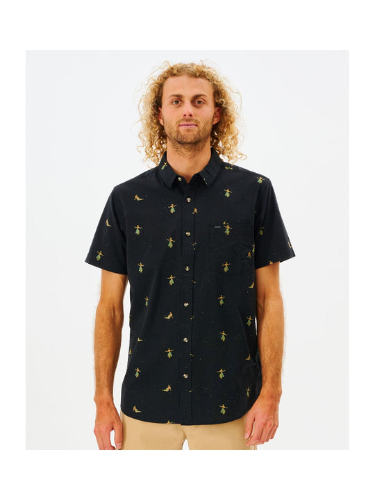 Koszula sportowa męska RIP CURL Hula Breach S/S Shirt czarna
