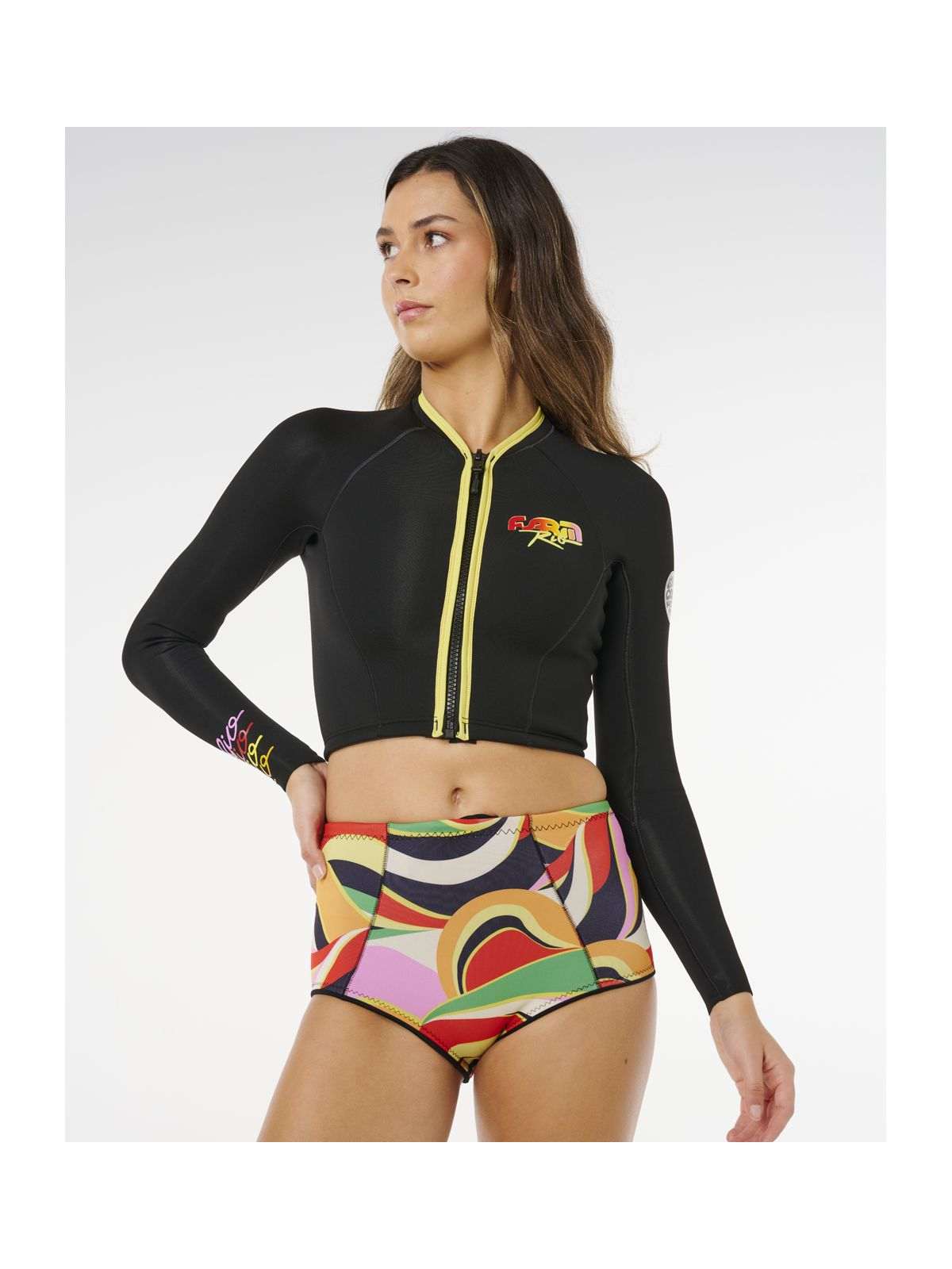 Kurtka damska RIP CURL G-Bomb 1.5 Ls Fz Crop Jkt czarna