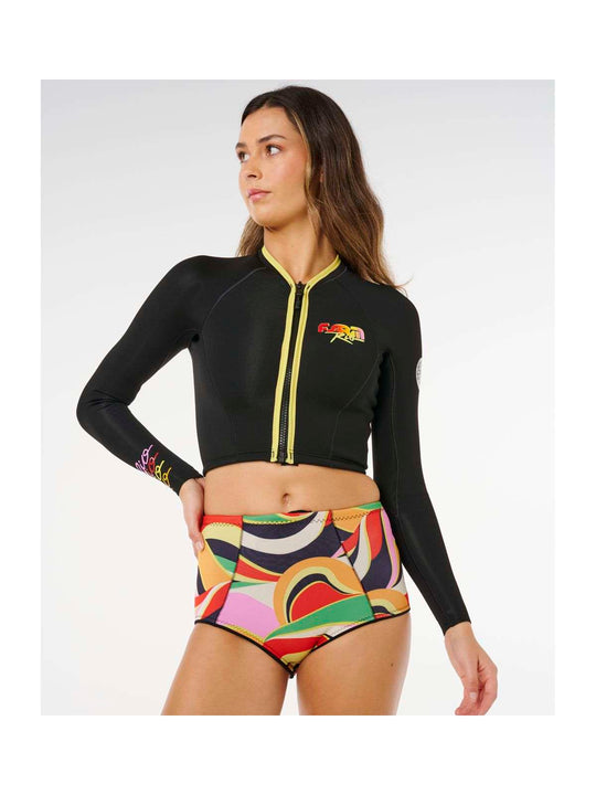 Kurtka damska RIP CURL G-Bomb 1.5 Ls Fz Crop Jkt czarna
