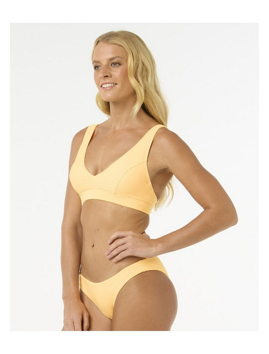 Stanik kąpielowy RIP CURL Premium Surf D-Dd Deep V żółty