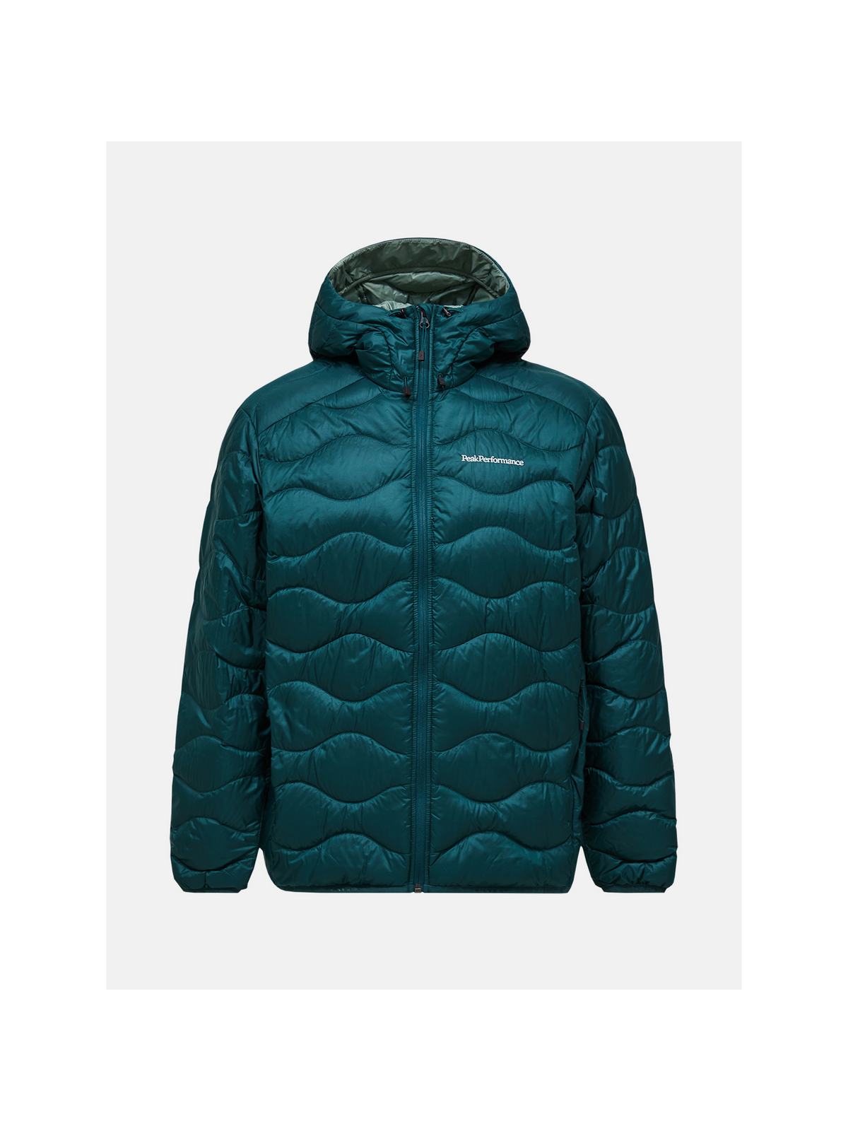 Kurtka puchowa męska PEAK PERFORMANCE M Helium Down Hood Jacket kolor zielony