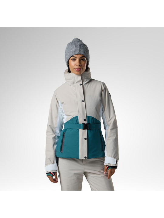 Kurtka narciarska damska ROSSIGNOL W Snowdazzle Belted Ski Jacket szara
