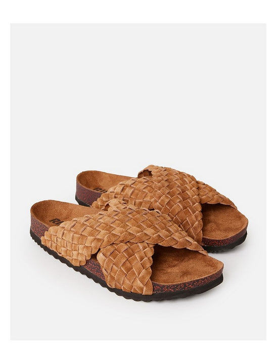 Klapki damskie plażowe RIP CURL Cayen Bloom Open Toe brązowe
