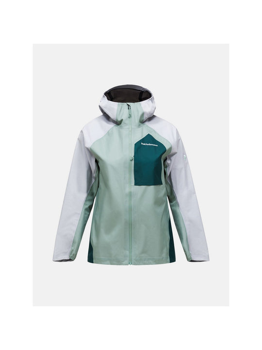 Kurtka damska PEAK PERFORMANCE W Trail Hipe 3L Shell Jacket kolor zielony
