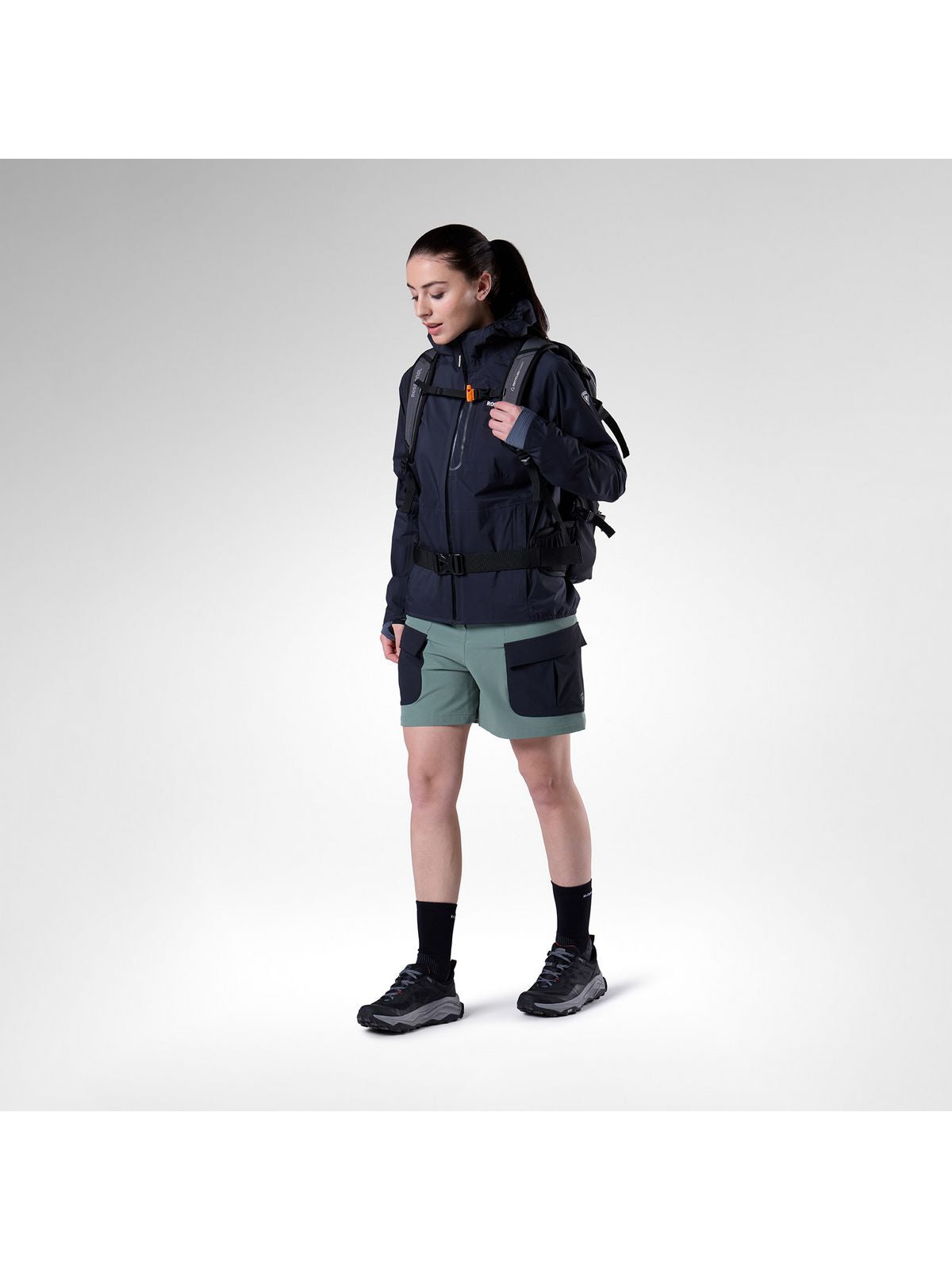 Kurtka damska ROSSIGNOL W Rainproof 2.5L Shell Jkt czarna