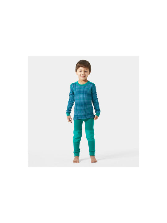 Bielizna dziecięca HELLY HANSEN K Graphic Lifa Merino Set kolor zielony
