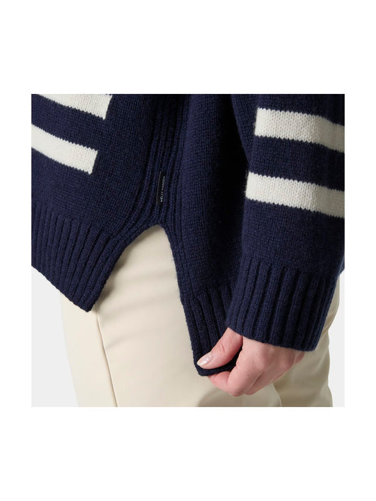 Sweter damski HELLY HANSEN W Bliss Ski Knit Sweater granatowy
