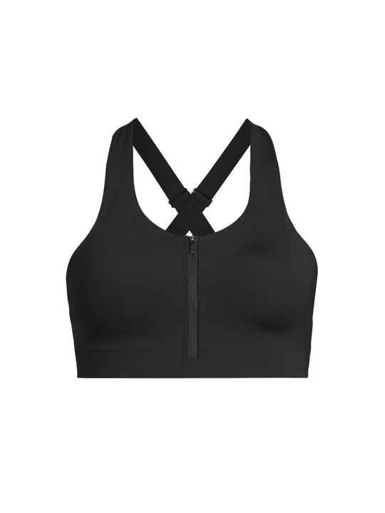 Stanik treningowy CASALL Impact Zip Sports Bra kolor czarny
