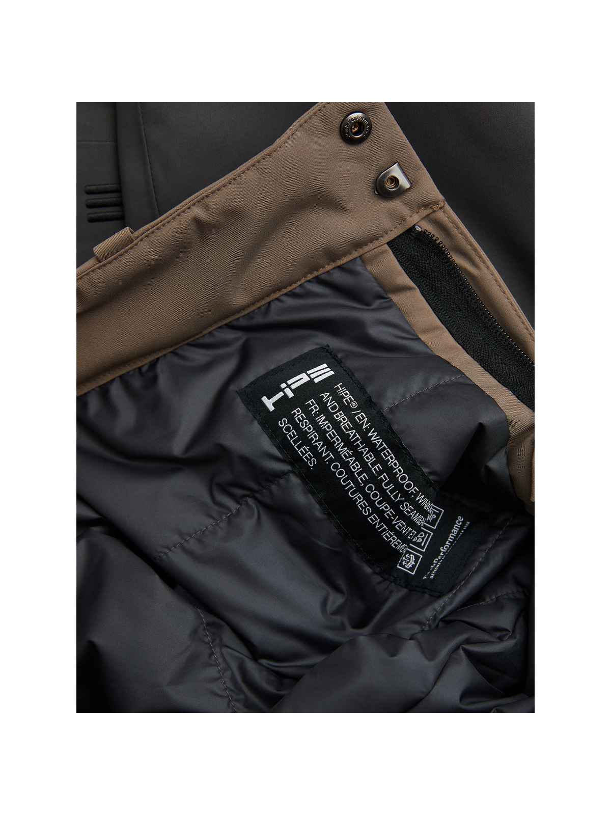 Spodnie narciarskie juniorskie PEAK PERFORMANCE Gravity HIPE 2L Insulated Shell Pants brązowe
