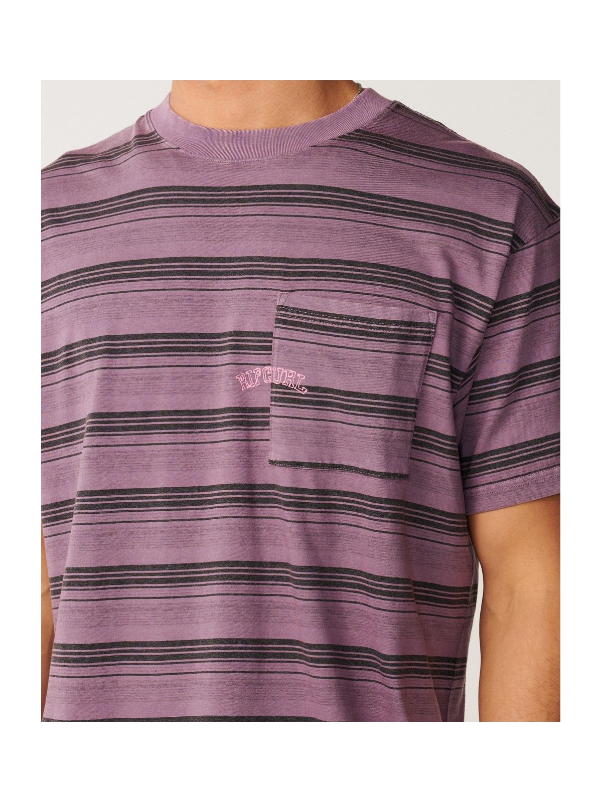 Koszulka męska RIP CURL Disorder Stripe Tee fioletowa