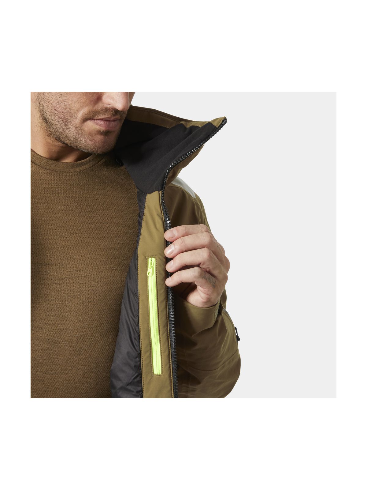 Kurtka narciarska męska HELLY HANSEN ATLAS INFINITY STRETCH JACKET brązowa
