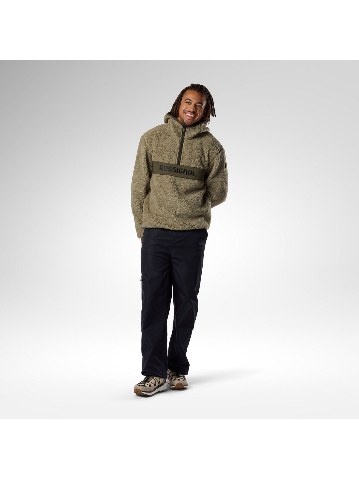 Bluza męska ROSSIGNOL Alltrack Anorak Fleece beżowa