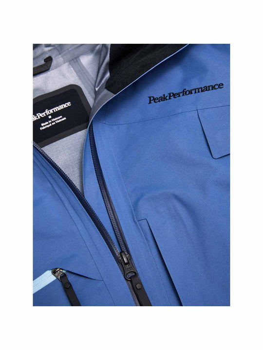 Kurtka narciarska męska PEAK PERFORMANCE Alpine GORE-TEX C-Knit 3L Shell Jacket niebieska
