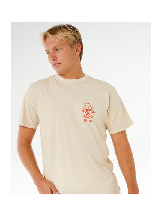 Koszulka męska RIP CURL Search Icon Tee beżowa
