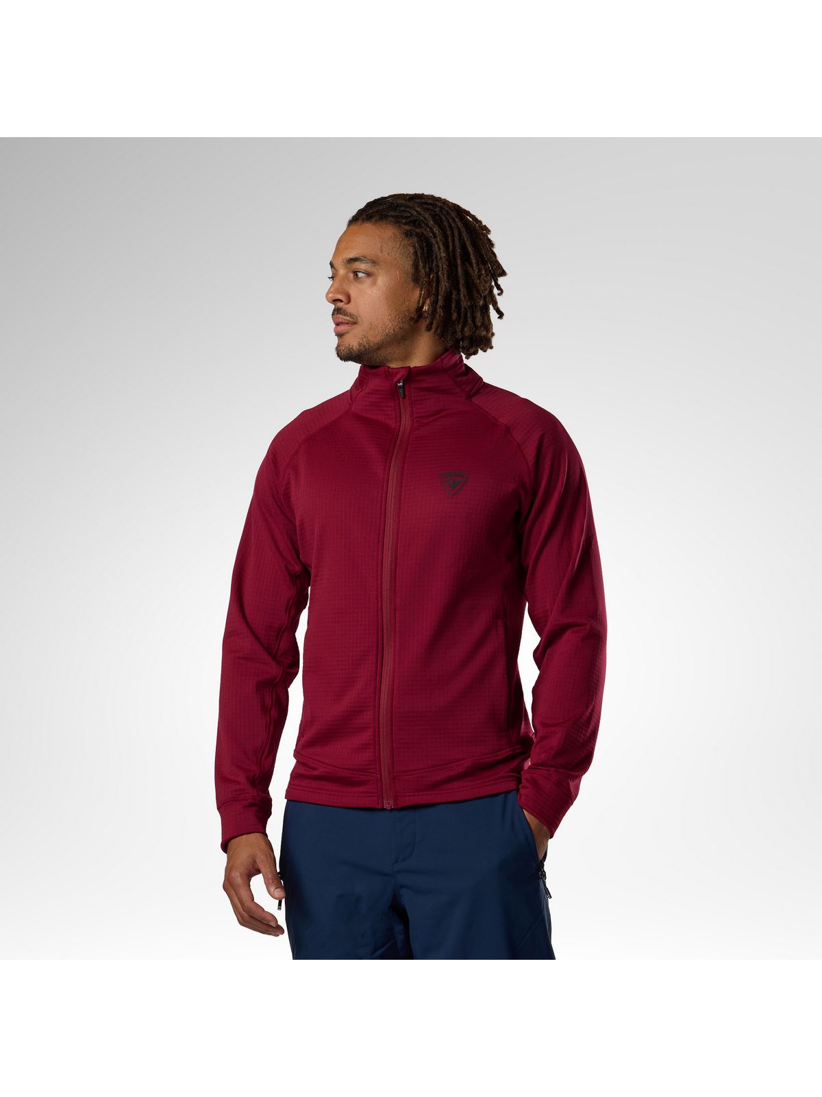 Bluza męska ROSSIGNOL Blackside Fleece Fz bordowa