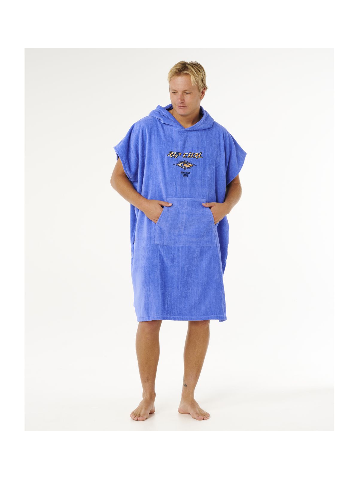 Ponczo męskie RIP CURL Logo Hooded Towel niebieskie