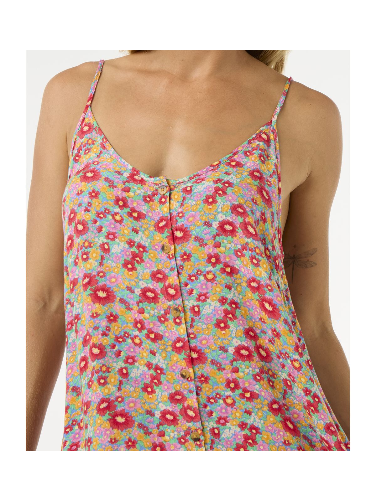 Sukienka RIP CURL Las Dalias Ditsy Cover Up niebieski