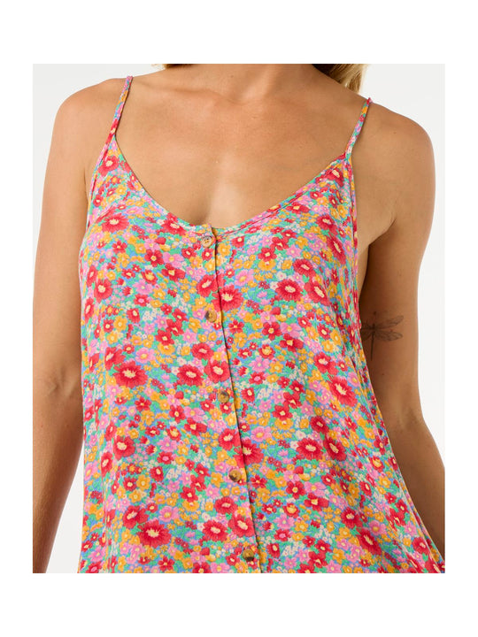 Sukienka RIP CURL Las Dalias Ditsy Cover Up niebieski
