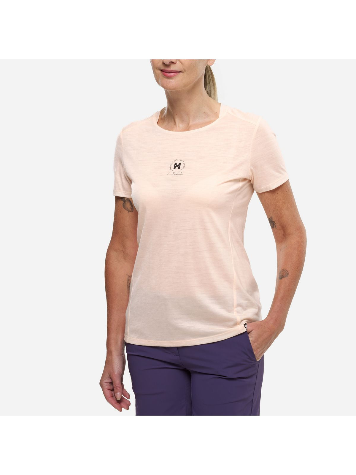 Koszulka damska MILLET Ubic Wool Ts Ss W jasny róż