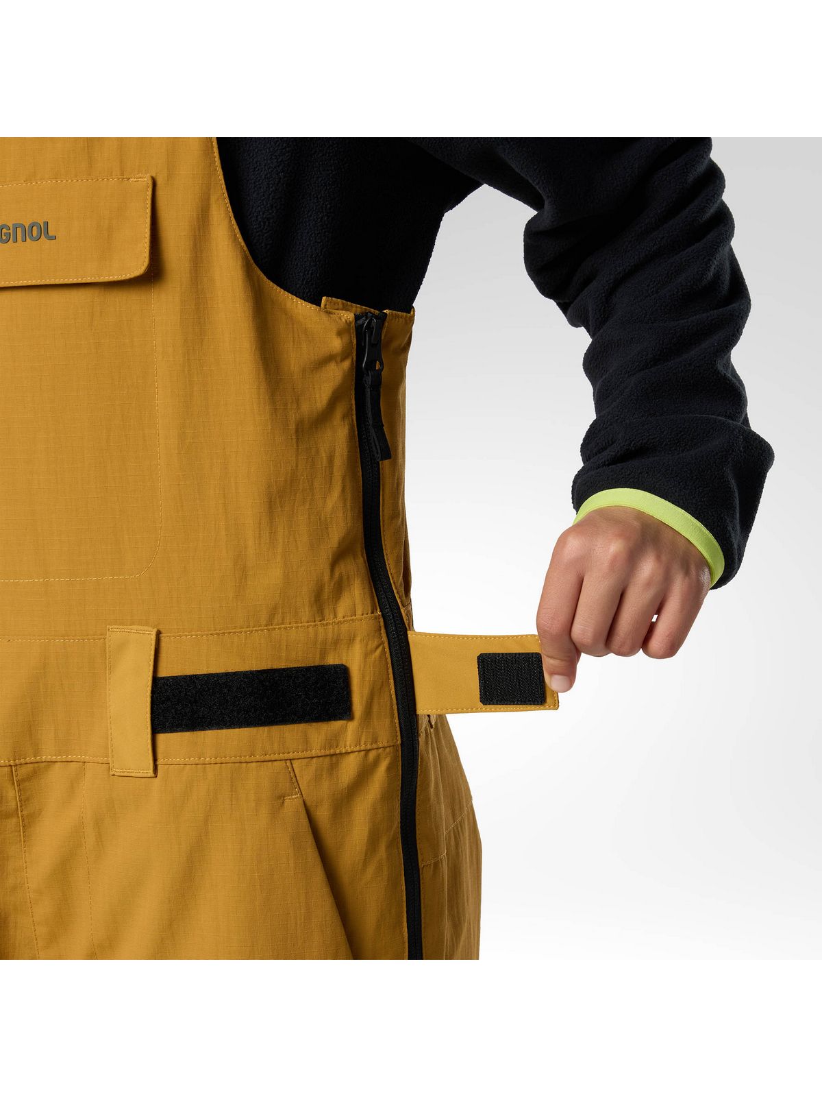 Spodnie narciarskie juniorskie ROSSIGNOL Jr Outerlimits Insulated Bib brązowe