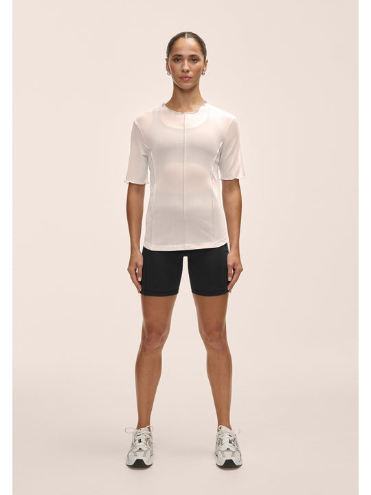 Koszulka treningowa damska CASALL Seam Detail Mesh Tee kolor biały
