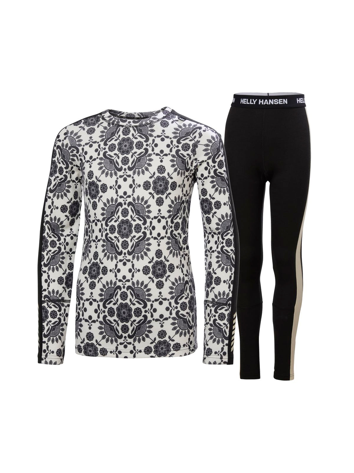 Bielizna termiczna dziecięca HELLY HANSEN JR GRAPHIC LIFA MERINO SET czarna