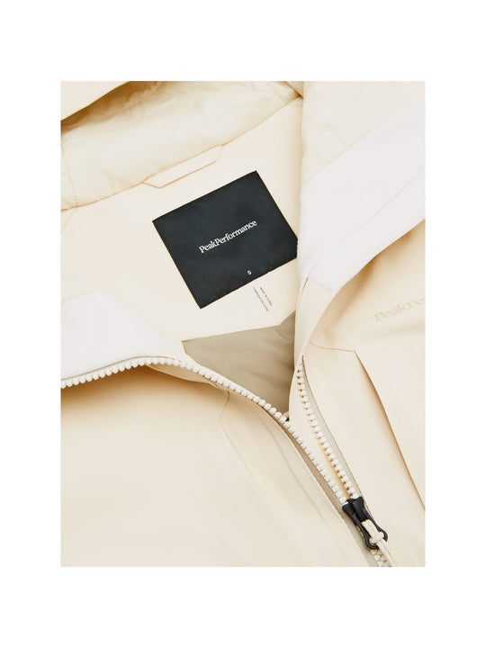 Kurtka narciarska damska PEAK PERFORMANCE Whitelight Short HIPE 2L Insulated Shell Jacket piaskowa
