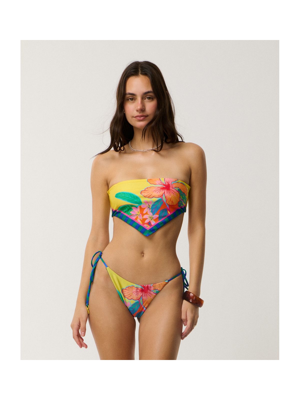 Top damski RIP CURL Bliss Scarf Bandeau Top Zolty