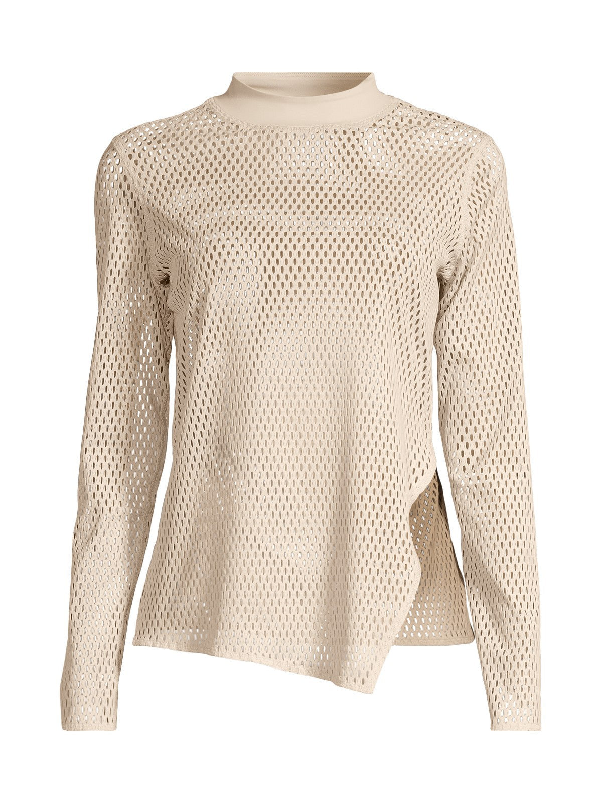 Koszulka treningowa damska CASALL Open Mesh Longsleeve kolor beżowy