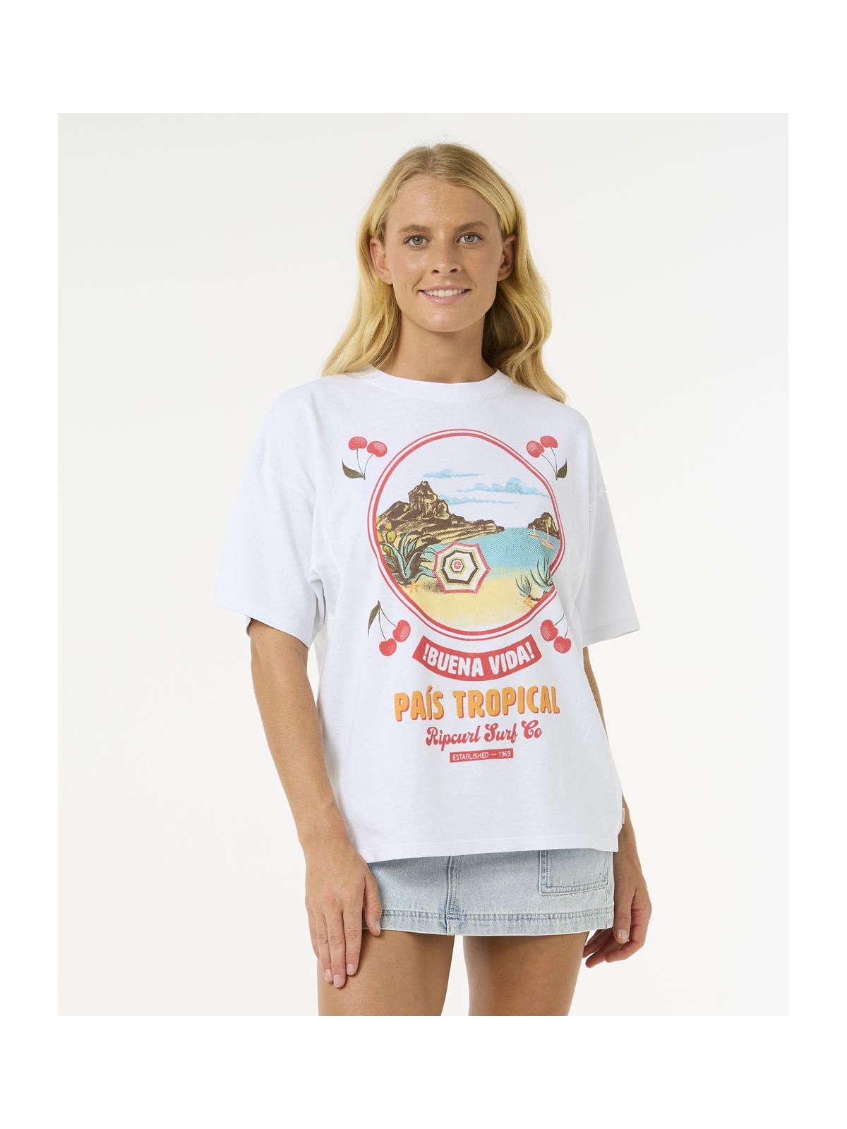 Koszulka RIP CURL Cove Heritage Tee biały