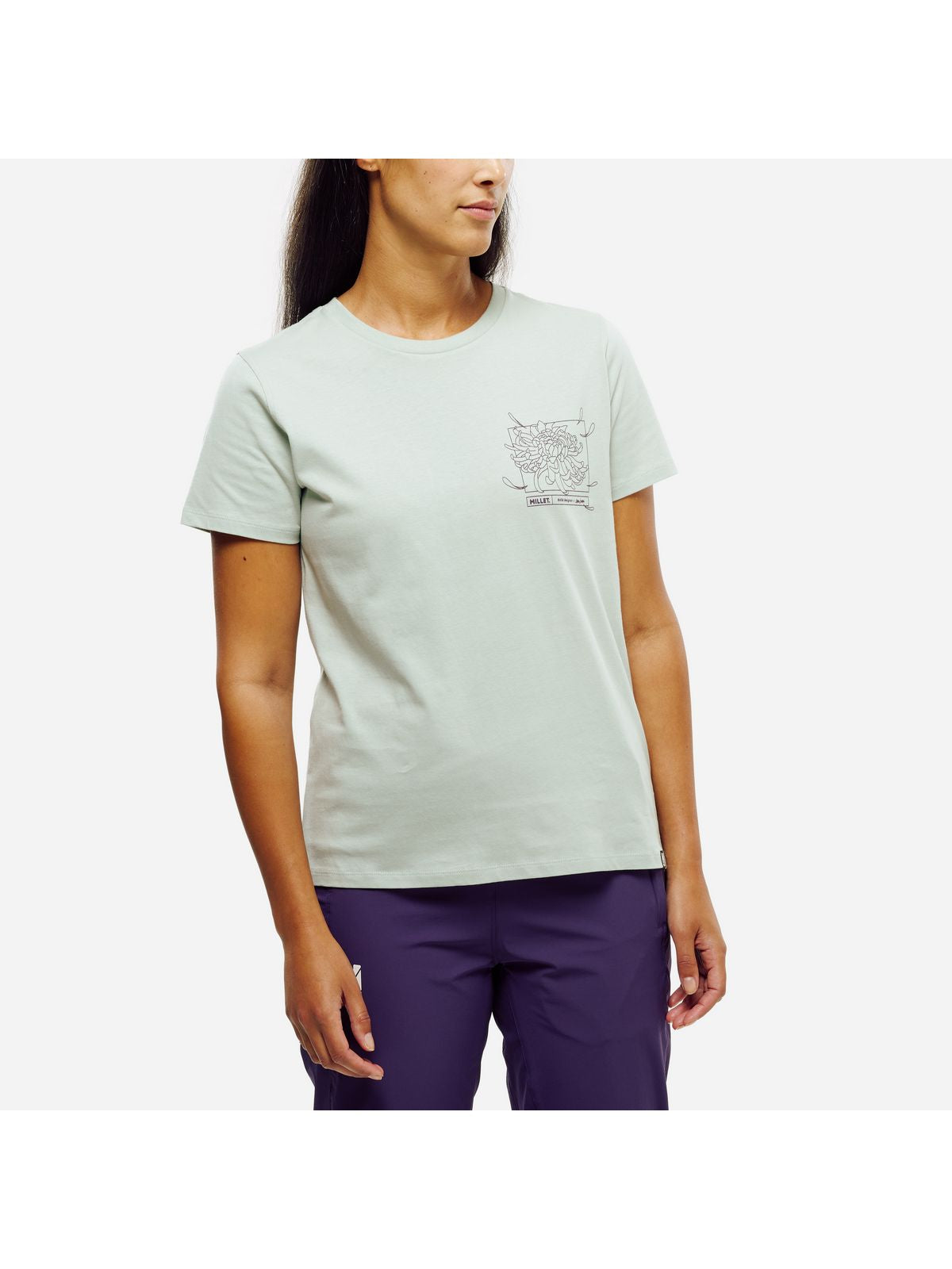 Koszulka damska MILLET Cimaï Collab Ts Ss W pastelowy zielony