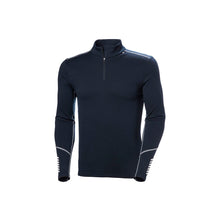 Koszulka męska HELLY HANSEN Lifa Merino Midweight 1/2 Zip kolor granatowy

