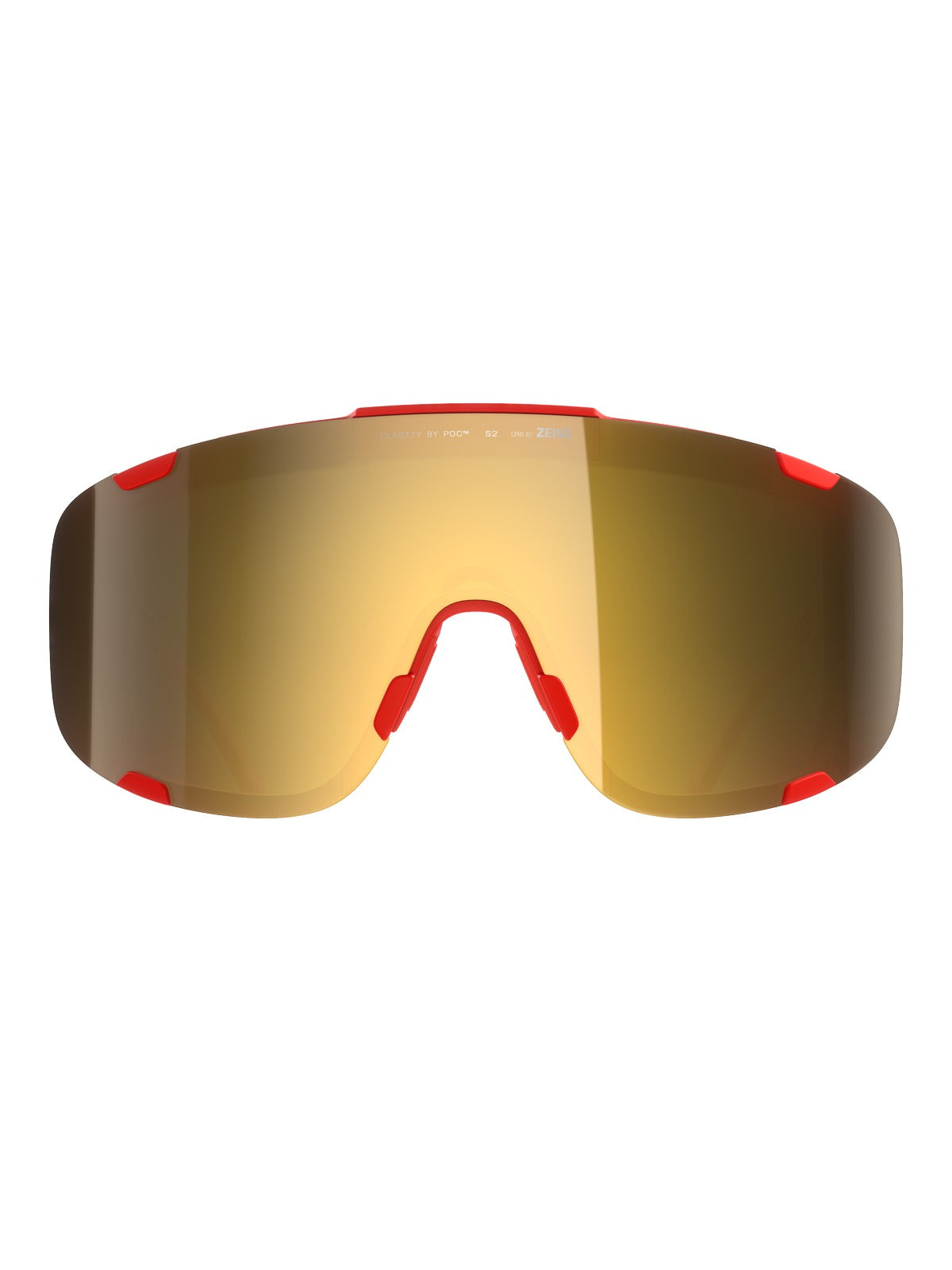 Okulary rowerowe POC Devour Wide Fit czerwony Cat 2 Clarity Road/Partly Sunny Gold