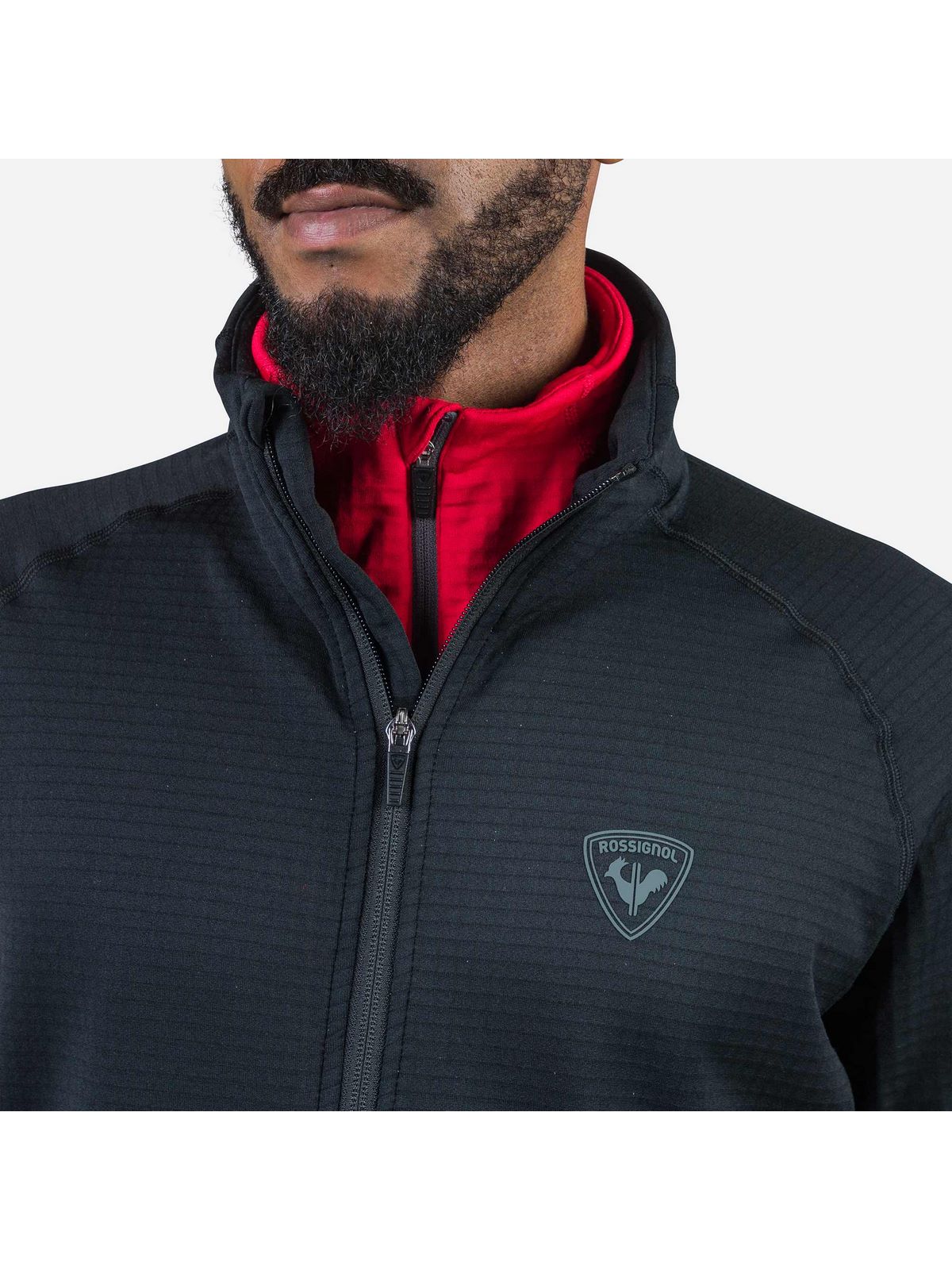 Bluza męska męska ROSSIGNOL Blackside Fleece Fz czarny