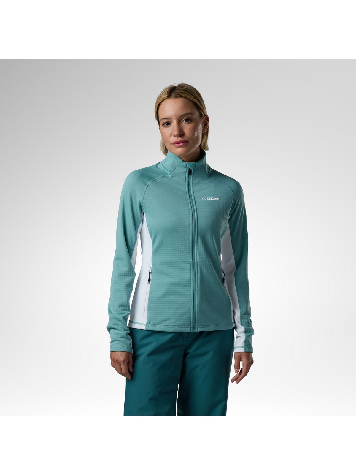 Bluza damska ROSSIGNOL W Blackside Mix Fz Fleece niebieska