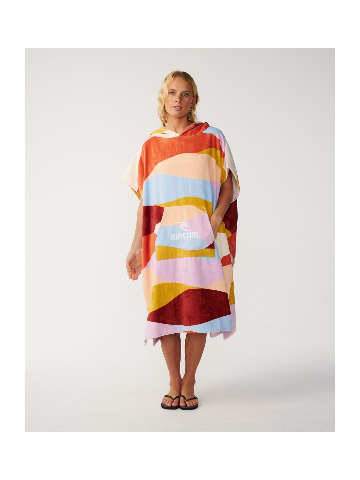 Ponczo damskie RIP CURL Mixed Hooded Towel multikolor