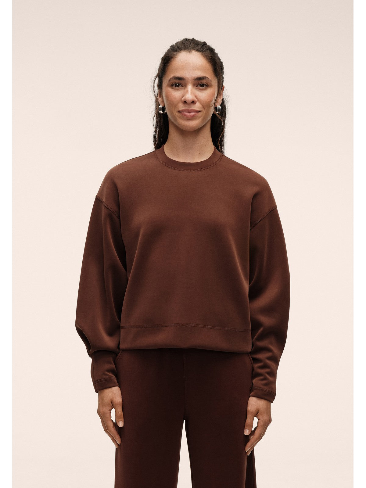 Bluza damska CASALL Peachy Crew Neck brązowa
