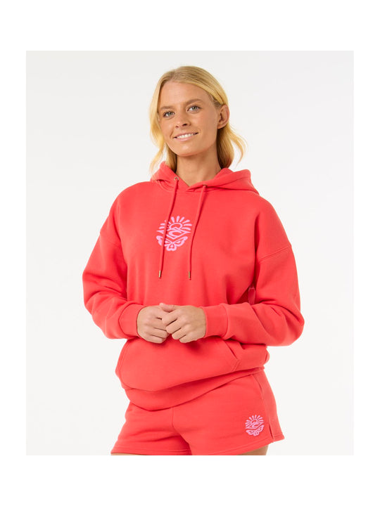Bluza dresowa damska RIP CURL Icons Of Surf Heritage Hood czerwona
