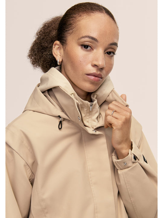 Kurtka damska CASALL Scandi Bomber Rain Jacket kolor beżowy
