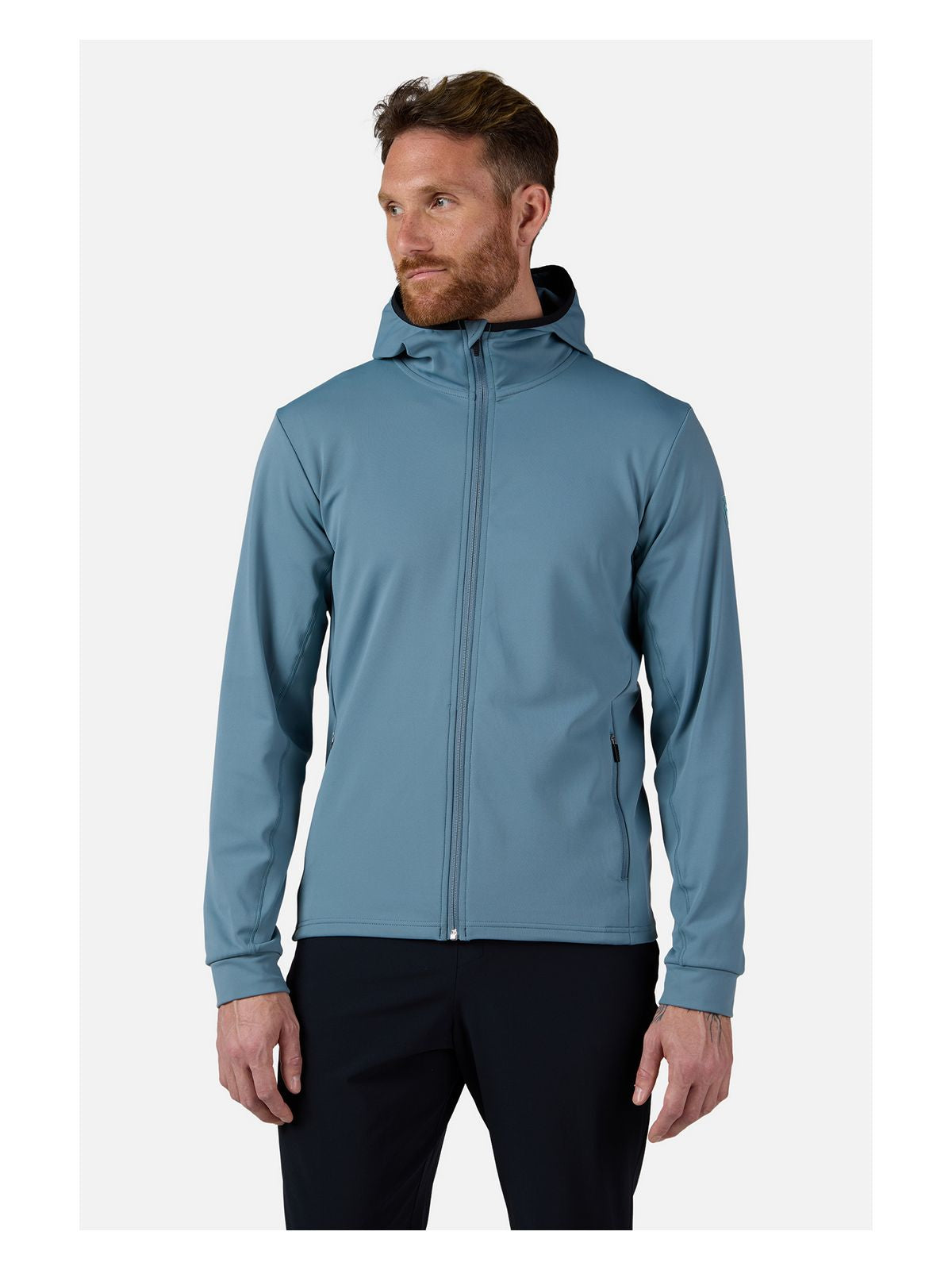 Bluza męska ROSSIGNOL Mid Layer Thin Fz niebieska - Adventure Sports
