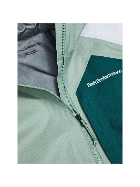 Kurtka damska PEAK PERFORMANCE W Trail Hipe 3L Shell Jacket kolor zielony
