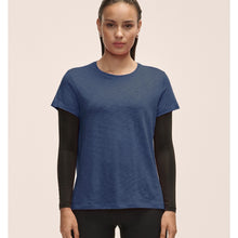 Koszulka treningowa damska CASALL Soft Texture Tee kolor niebieski
