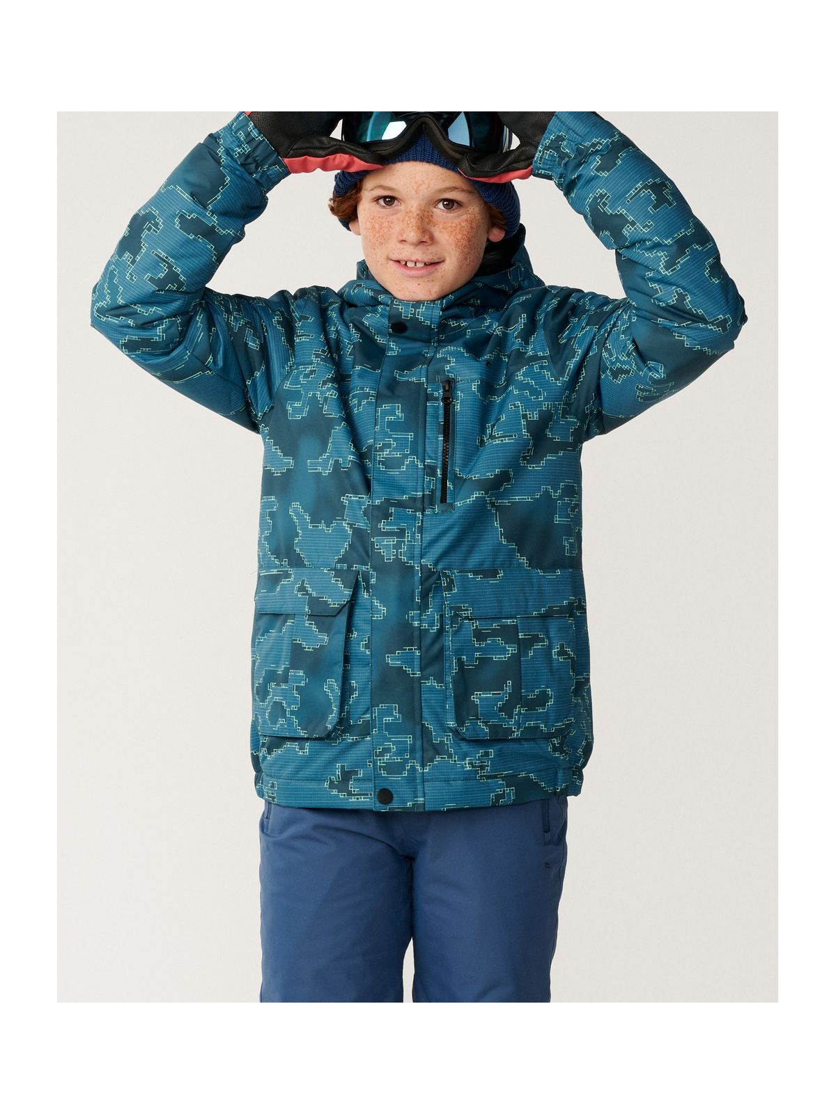 Kurtka juniorska RIP CURL S-Series snake10K Jkt Kids niebieska