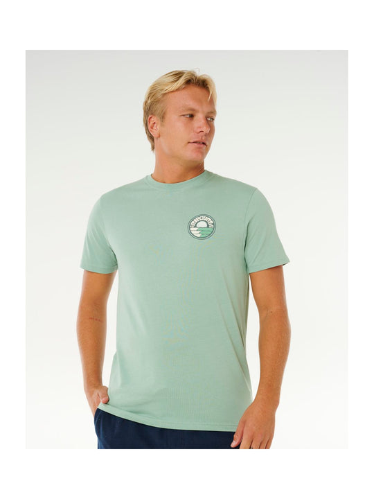 Koszulka męska RIP CURL Pacific Rinse Stacked Tee zielona
