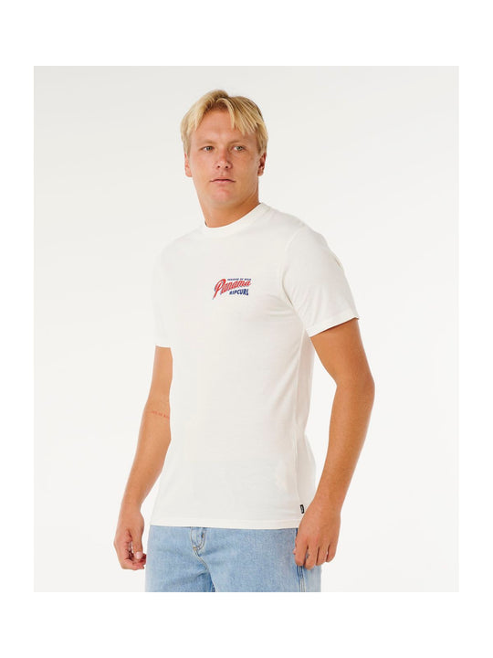 Koszulka męska RIP CURL Desti Animals Tee biała
