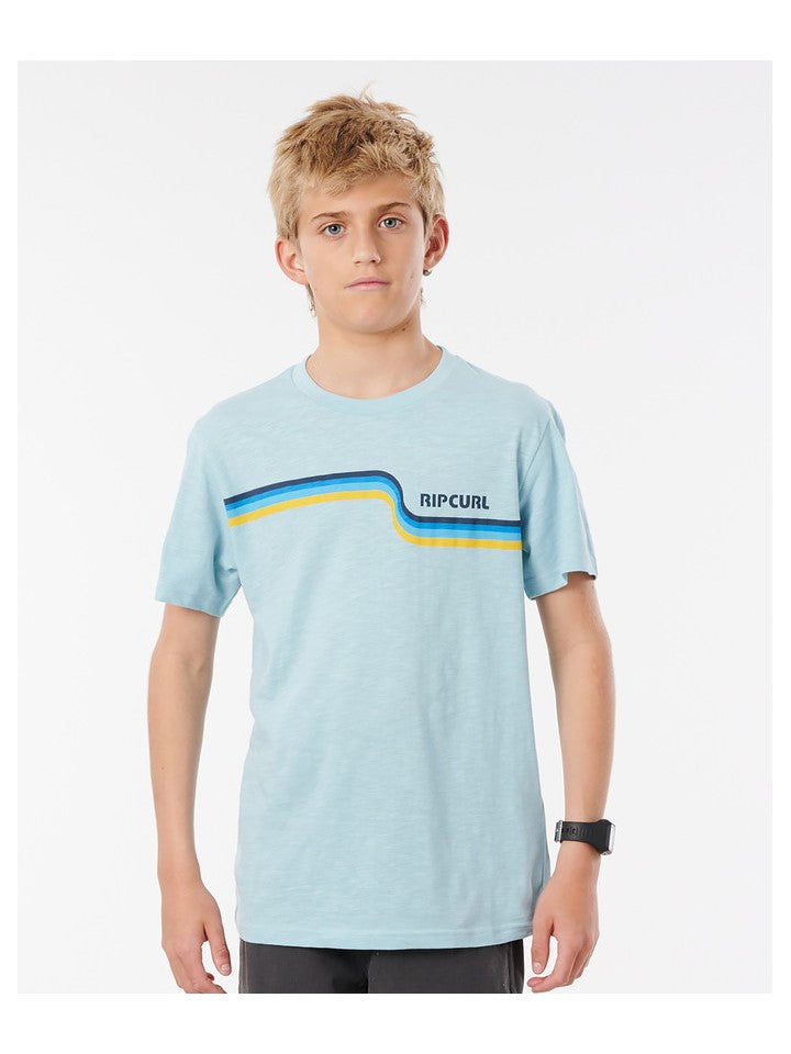 T-Shirt chłopięcy RIP CURL SURF REVIVAL TEE-BOYS błękitny